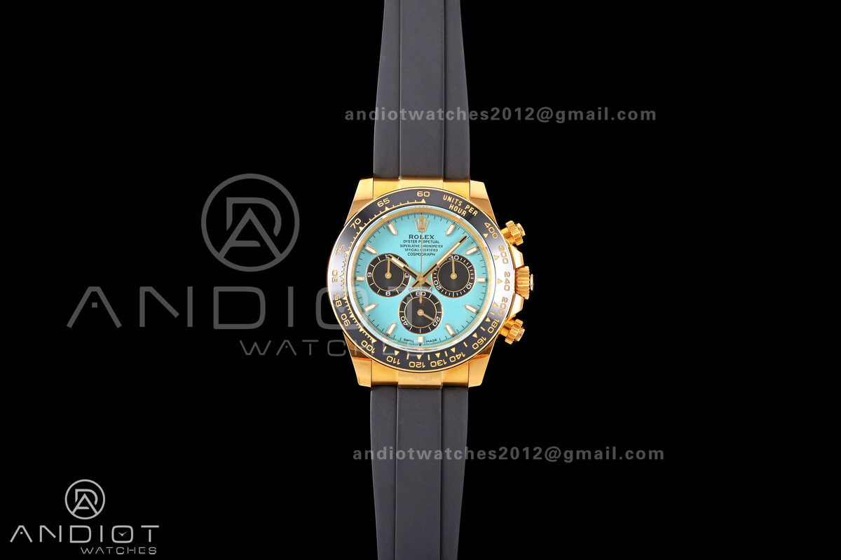 Daytona 126518 ERF Best Edition Turquoise Dial on Oysterflex Strap JH4131 (Free Sprung) 160g